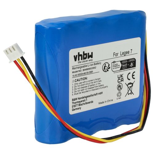 vhbw Batterie compatible avec Hobot LEGEE D7, 7 robot électroménager (4000mAh, 14,4V, Li-ion, sans boîtier)