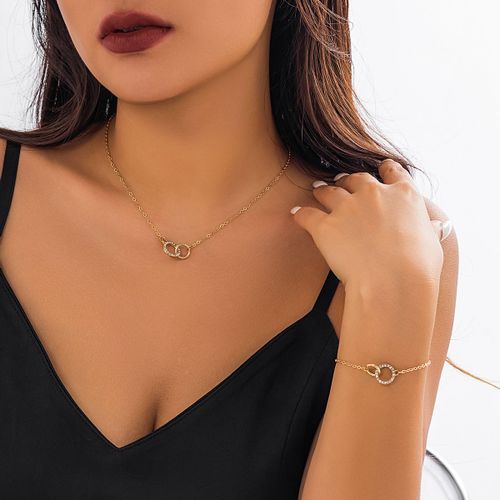 Lacteo-Ensemble De Bijoux Pour Femme, Collier À Breloques, Bracelet Creux Rond Classique, Lien Fin En Métal Kpop, Tour De Cou, Bracelet, Fête