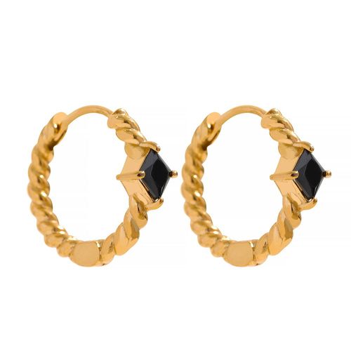 Yhpup-Boucles D'oreilles Créoles En Acier Inoxydable, Bijoux Géométriques Ronds, Exquis, Cubique, Contre-Indiqué, Chic, Mode Coréenne, Charme, Tarjuvenfree