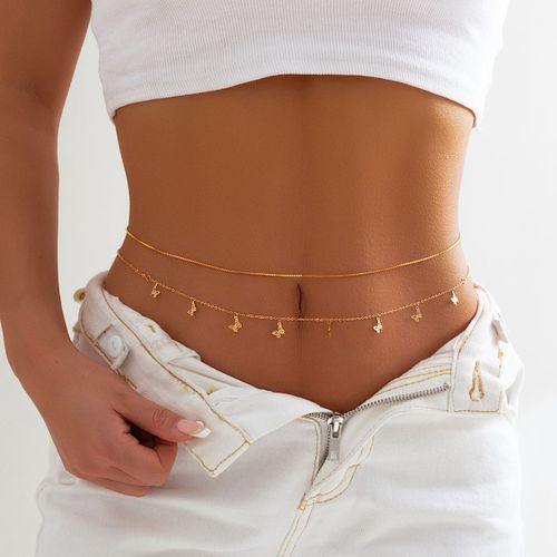 Lacteo-Boho Gold Document Moon Star Flower Charm, Ventre Taille Jowomen Jewelry, Sexy Zunderes On Boxes, Link Body, Josummer Party