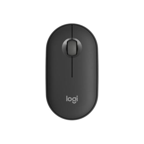 Logitech Pebble Mouse 2 M350s - Souris - optique - 3 boutons - sans fil - Bluetooth 5.2 LE - graphite ton sur ton