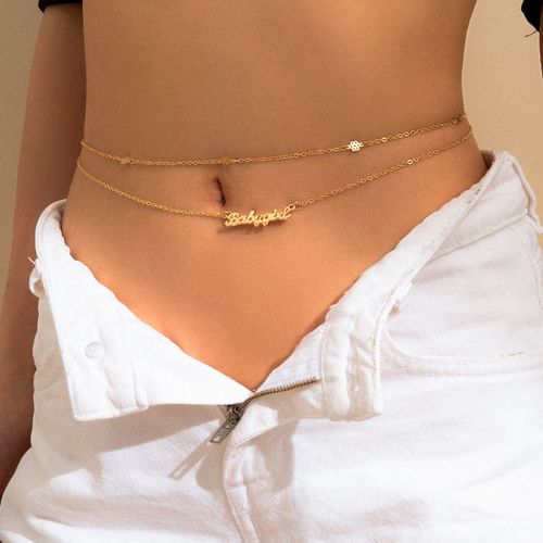 Lacteo ? Chaîne De Taille En Métal Et Cuivre Pour Femmes, 2022, Chaîne De Ventre Avec Lettres, À La Mode, Steampunk, Pour Filles