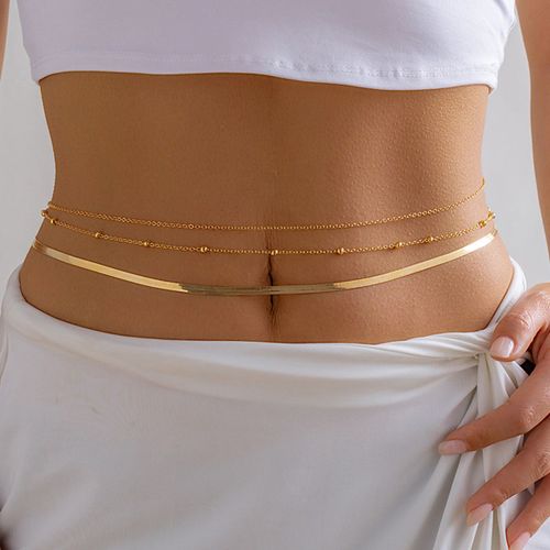 Lacteo ? Chaîne De Taille En Forme De Serpent Pour Femmes, Classique, Multi-Couches, Imitation De Perles, Chaîne De Ventre, Bijoux Pour Le Corps, Accessoires D'été Sexy