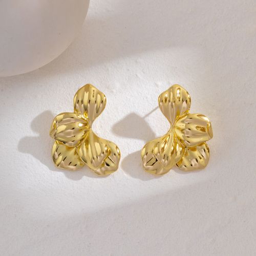 Lacteo-Boucles D'oreilles Pendantes À Breloque Fleur Irrégulière Vintage Pour Femmes, Pendentif Document En Métal Doré, Bijoux Coréens, Cadeaux Pour Dames, Nouveau