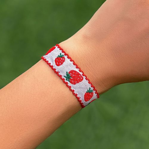 Lacteo-Bracelet En Cuir Blanc Pour Femme, Motif Chimharvey, Large Grill, Ligne D'avertissement, Uljobangle, Bijoux, Cadeau De Mode Pour Filles