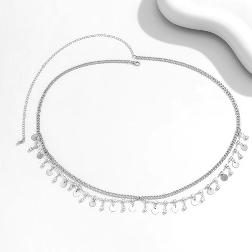 Lacteo ? Chaîne De Taille À Pampilles En Strass Pour Femmes, Sexy, En Forme De Coquille D'étoile Croisée, Bijoux De Corps, Fête Sur La Plage