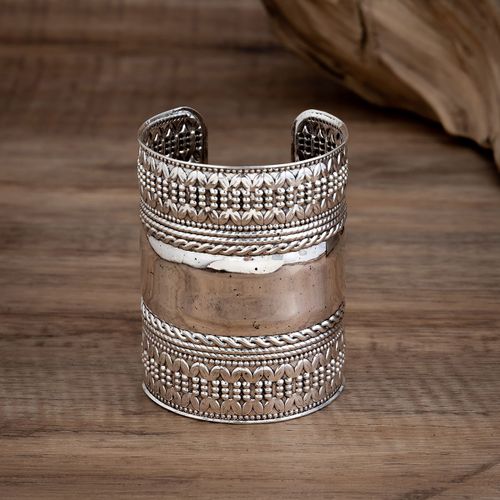 Lacteo-Bracelet Manchette En Métal Exagéré Pour Femme, Grand Bracelet Ouvert Document Doré, Cadeaux De Mariage Vintage Carimplantés