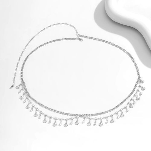 Lacteo ? Chaîne De Taille À Pampilles En Strass Pour Femmes, Sexy, En Forme De Coquille D'étoile Croisée, Bijoux De Corps, Fête Sur La Plage