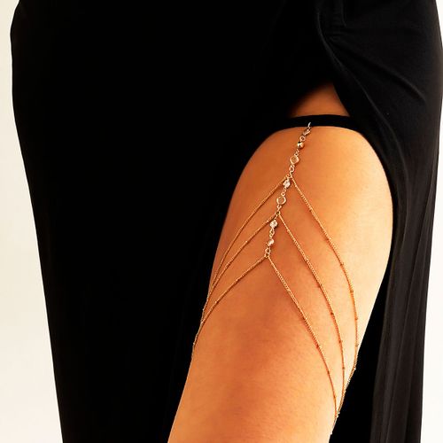 Lacteo-Bijoux De Charme De Cuisse En Strass Pour Femme, Bijoux Multicouches, Croix, Plage, Été, Mode, Cadeaux