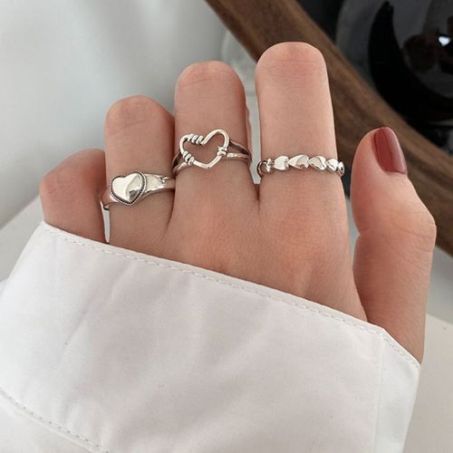Lats Vintage Rose Chiffres Romains Cool Bagues Pour Femmes Rock Hip Hop Twist Géométrie Anneaux Ouverts Mode Ins Bijoux Cadeaux