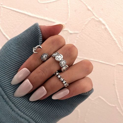 Lats Vintage Rose Chiffres Romains Cool Bagues Pour Femmes Rock Hip Hop Twist Géométrie Anneaux Ouverts Mode Ins Bijoux Cadeaux