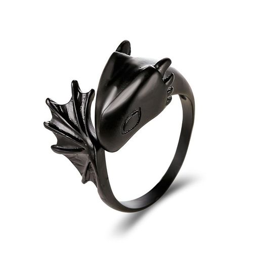 Bagues De Couple Ailes D'ange Et De Démon Romantiques Pour Femmes Et Hommes, Bague D'ouverture En Pierre De Lune, Bijoux De Fête, Mode Gothique