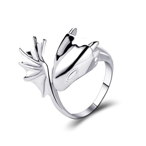 Bagues De Couple Ailes D'ange Et De Démon Romantiques Pour Femmes Et Hommes, Bague D'ouverture En Pierre De Lune, Bijoux De Fête, Mode Gothique