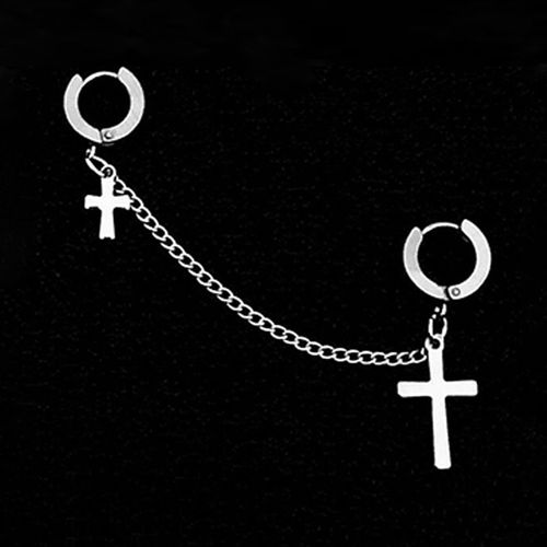 Lats ? Boucles D'oreilles Punk En Acier Inoxydable Pour Femmes Et Hommes, Faux Piercing, Couleur Argent, Pour Couple, Bijoux À La Mode, 2022