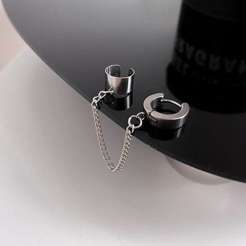 Lats ? Boucles D'oreilles Punk En Acier Inoxydable Pour Femmes Et Hommes, Faux Piercing, Couleur Argent, Pour Couple, Bijoux À La Mode, 2022