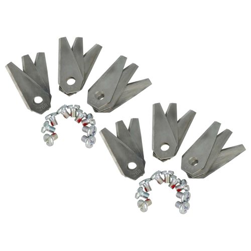 vhbw 18x Lames compatible avec Bosch Indego 350, 1300, 400, 350 Connect, 1200 Connect tondeuse - Lames de rechange, argenté, acier