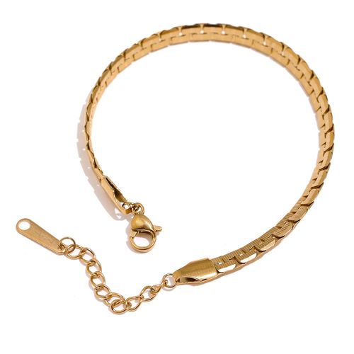 Yhpup-Ensemble De Bracelets Jonecklace En Acier Inoxydable, Métal Doré Minimaliste, Étanche, Cadeau De Bijoux, Nouveau