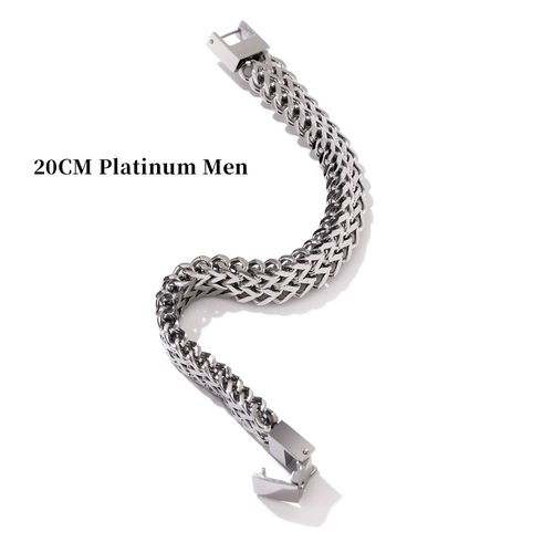 Yhpup-Bracelet À Maillons Cubains En Acier Inoxydable Pour Homme Et Femme, Bijoux Unisexe, Plaqué Or 18k, Rapmetal, Étanche