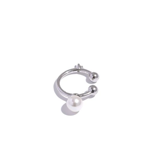 Yhpup-Boucles D'oreilles Clip Non Perçantes En Argent Regardé 925 Pour Femme, Os D'oreille, Bijoux En Cartilage, Perle Naturelle À La Mode, 1pc