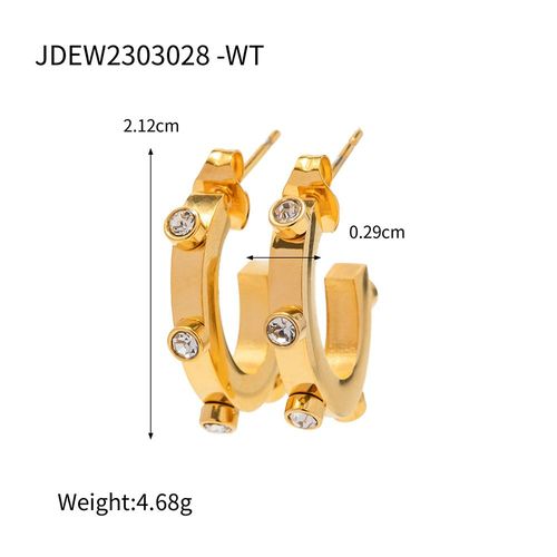Boucles D'oreilles En Zircon Incrusté Multicolore Pour Femmes, Petits Anneaux En Acier Inoxydable, Ne Se Décolore Pas, Piercing, Nouvelle Collection 2023