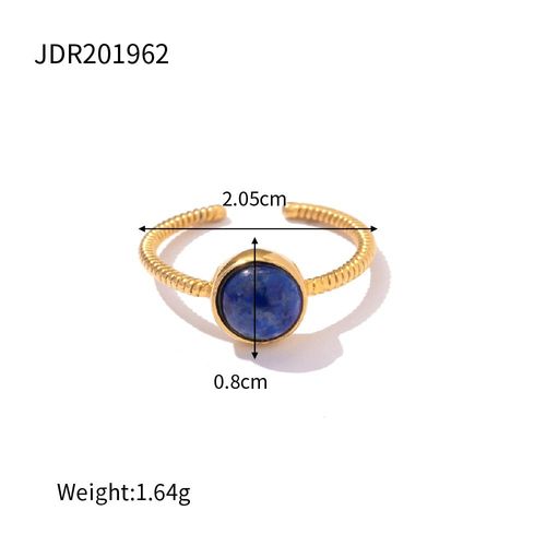 Bagues En Pierre Naturelle Pour Femmes, Design Rétro De Luxe, Lapis Lazuli, Bijoux En Acier Inoxydable Pour Dames, Cadeaux À La Mode, 2023