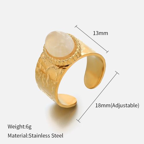 Bague Ouverte En Métal Et Opale Verte Pour Femmes, Anneau Coloré, Rétro, Géométrique, Couleur Or, Bijoux Exquis, Cadeaux, Nouvelle Mode 2023