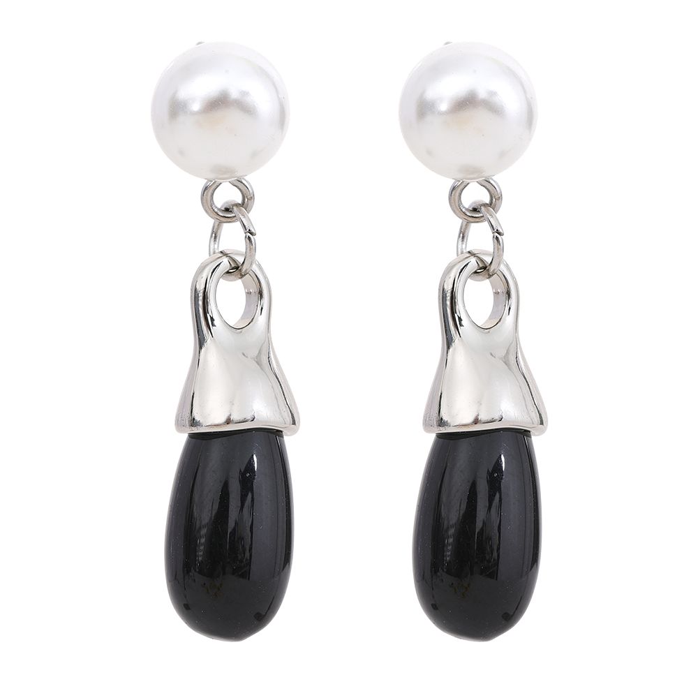 Yhpup-Boucles D'oreilles Pendantes Géométriques En Cristal Noir, Perles Vintage 216.239., Acier Inoxydable, Bijoux De Tempérament De Mode, Cadeau De Gala, 2023