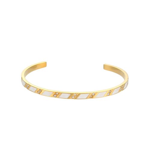 Bracelets Manchette D'huile Dégoulinant Pour Femme, Acier Inoxydable, Plaqué Or, Bracelets Ronds, Noir Et Blanc, Sans Tarjeunissement, Hip Hop, Nouveau