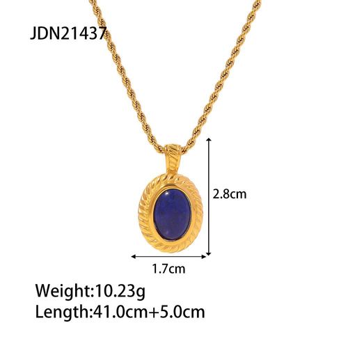 Bagues En Pierre Naturelle Pour Femmes, Design Rétro De Luxe, Lapis Lazuli, Bijoux En Acier Inoxydable Pour Dames, Cadeaux À La Mode, 2023