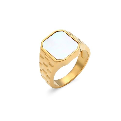 Bagues En Acier Inoxydable Pour Femmes, Sweat-Shirts Plaqués Or 18 Carats, Doigt De Coquille Blanche, Gros Bijoux De Déclaration De Mariage, Cadeaux De Mode, Sion L, 2023