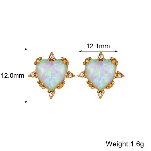 Boucles D'oreilles À Clous En Acier Inoxydable Pour Femmes Et Filles, Métal Opale, Bijoux Exquis, Tempérament, Mode, Nouveau, 03/Wear, 2023