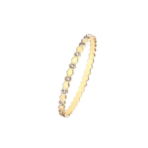 Bracelet Jonc De Marque De Luxe En Métal Pour Femme Et Homme, Bracelets Incrustés, Document Doré, Cadeau Pour Femme, Nouveau, 2022