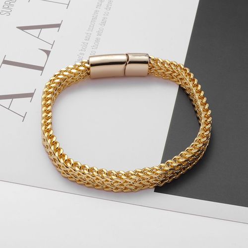 Bracelet De Sport Et De Loisirs Tressé En Acier Inoxydable Pour Homme, Document Solide Dominateur, Haut De Gamme, Noir Et Blanc