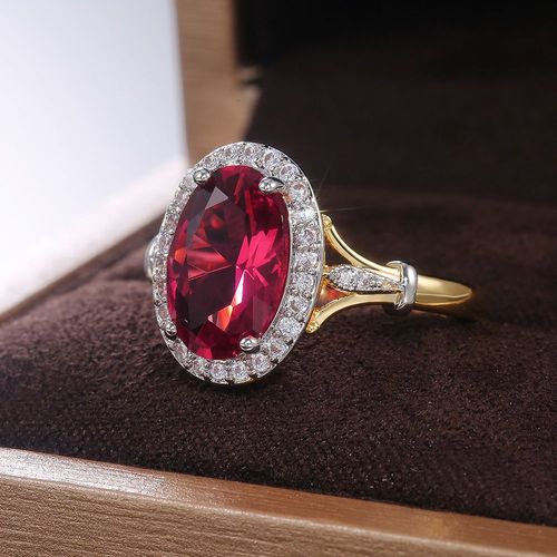 Bague Ovale De Luxe En Zircon, Rose, Rouge, Fleur, Élégant, Tendance, Bijoux, Cadeau D'anniversaire