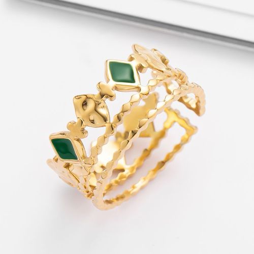 Bague Bohème En Acier Inoxydable Pour Femme, Turquoise Verte Naturelle, Charbon, Bijoux Cadeaux De Mariage, Nouvelle Collection 2023