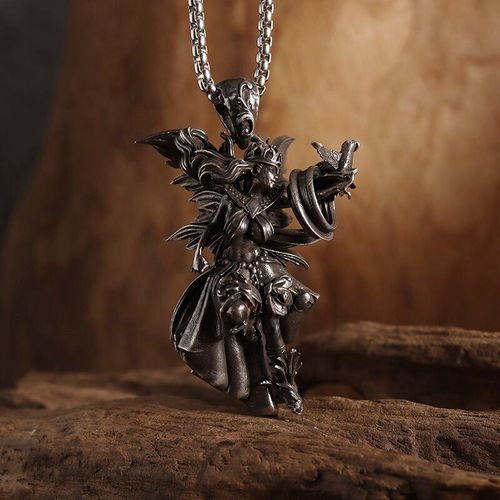 Collier Pendentif Déesse Des Ailes De Sorcière Fait À La Main, La Belle Au Bois Dormant Maléfique, Bijoux Tendance Pour Couple, Cadeau D'anniversaire
