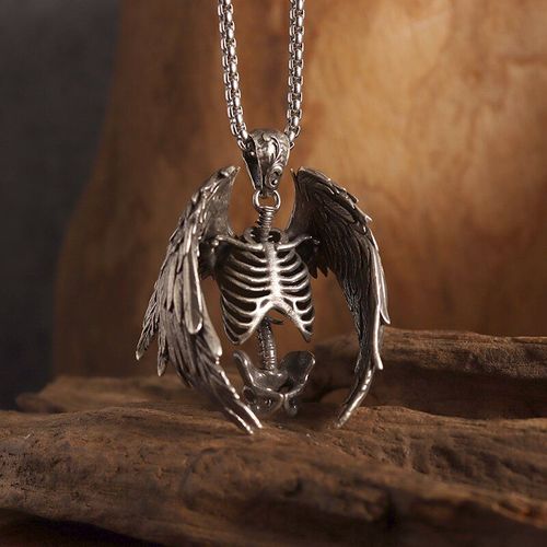 Collier Pendentif Déesse Des Ailes De Sorcière Fait À La Main, La Belle Au Bois Dormant Maléfique, Bijoux Tendance Pour Couple, Cadeau D'anniversaire