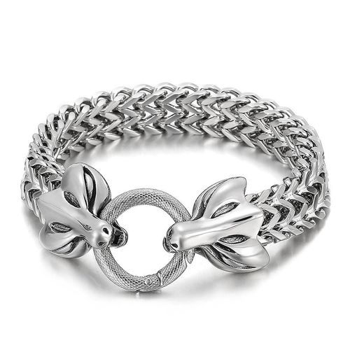 Bracelet Steampunk Tête De Mort En Métal Pour Homme, Cuir Découpé, Manchette Tressée, Bracelet Strucgothique, Bijoux De Moto Rock