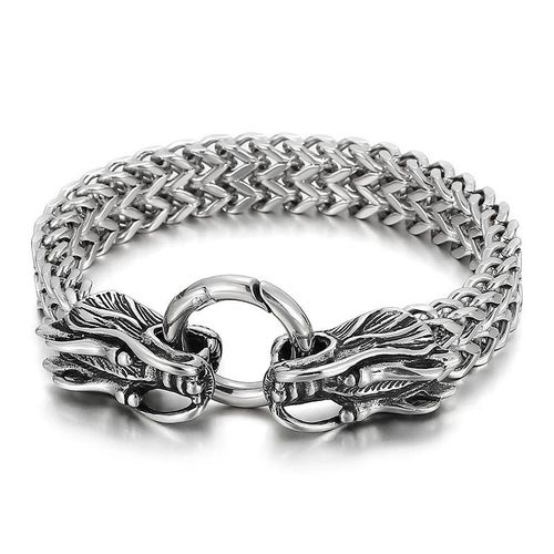 Bracelet Steampunk Tête De Mort En Métal Pour Homme, Cuir Découpé, Manchette Tressée, Bracelet Strucgothique, Bijoux De Moto Rock