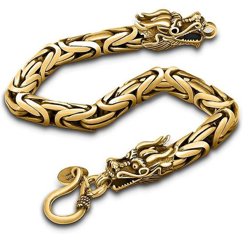 Bracelet Dragon Vent Ethnique Vintage Plaqué Argent Pour Homme, Manchette, Moto, Breloque, Cadeau Bijoux
