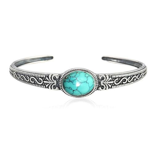 Bracelet Ouvert En Métal Pour Hommes Et Femmes, Imitation Incrustée, Sculpté, Beau Motif, Breloque, Bijoux Décontractés, Cadeaux