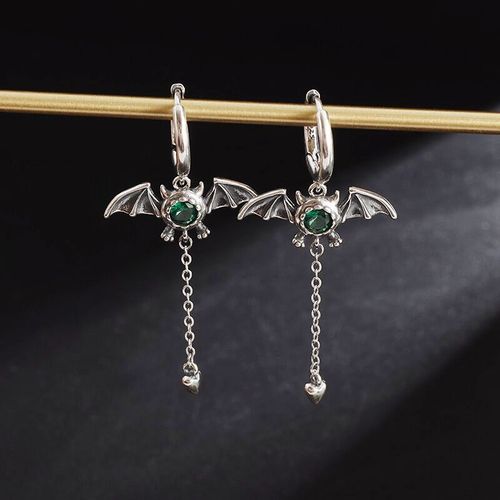 Safbat Design-Boucles D'oreilles À Tige En Cristal Vert Plaqué Argent Pour Dames, Glands, Accessoires De Bijoux Pour Filles, Cadeaux Élégants, Arrivée