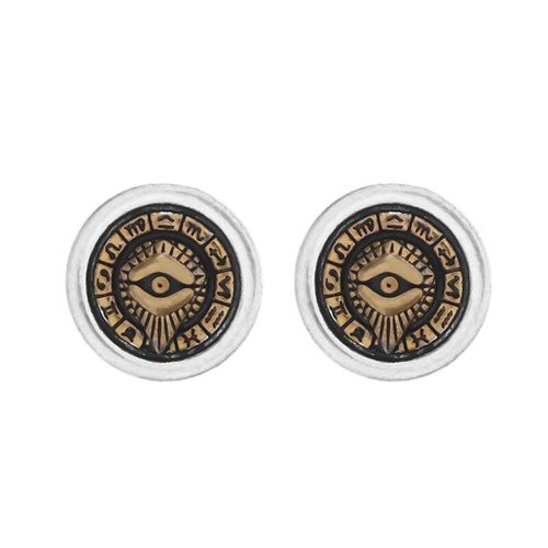 Boucles D'oreilles ¿Il De Dieu Rétro, 12 Constellations, Bijoux De Charme, Plaqué Argent, Horus, Pour Homme Et Femme