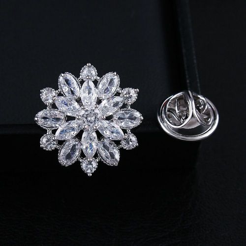Broche De Camélia En Cristal Pour Femmes, Décoration D'écharpe, Broche De Fleur De Rose, Épingle De Robe Imbibée De Filles, Design De Mode