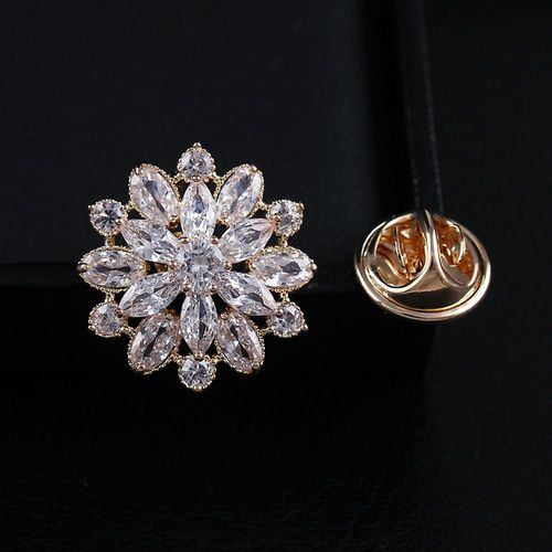 Broche De Camélia En Cristal Pour Femmes, Décoration D'écharpe, Broche De Fleur De Rose, Épingle De Robe Imbibée De Filles, Design De Mode