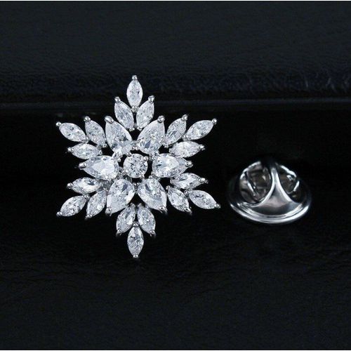 Broche De Camélia En Cristal Pour Femmes, Décoration D'écharpe, Broche De Fleur De Rose, Épingle De Robe Imbibée De Filles, Design De Mode