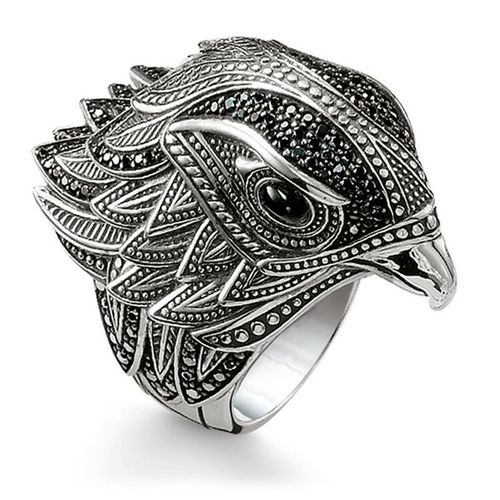 Bague Décontractée Avec Tête D'aigle Dominatrice Sculptée Pour Homme, Design Créatif, ¿Il Rouge, Hip Hop, Rock