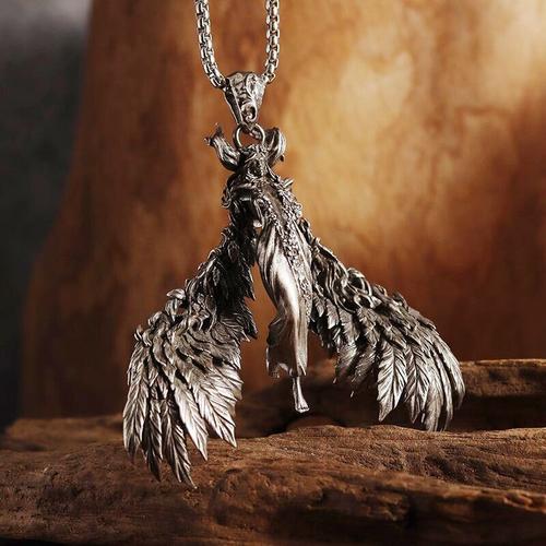 Pendentif Bête Ange À Quatre Ailes Pour Hommes Et Femmes, Collier De Déesse Saint Angel, Cadeau De Bijoux Cancers De Dessin Animé, Tendance Des Travailleurs