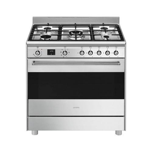 Cuisinière Smeg avec table de cuisson à gaz 90x60 cm PRIMASCB9X