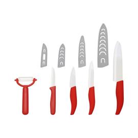 Acheter Couteaux en céramique couteaux de cuisine 3 4 5 6 pouces couteau de  Chef ensemble de cuisine + éplucheur lame en zircone blanche
